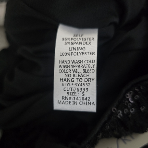 She & Sky Black Sequin Party Holiday Cocktail Pants New Size Small - Picture 6 of 6